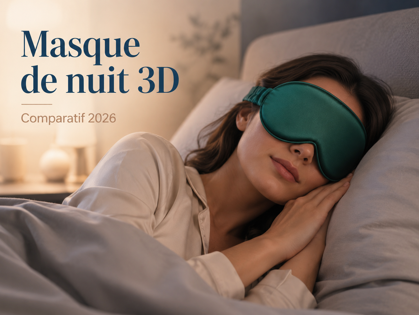 Masque de nuit 3D en soie EVERSILK porté pour dormir