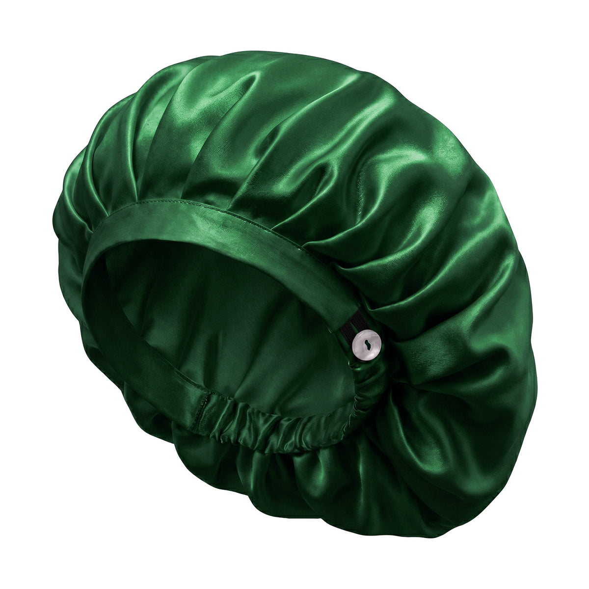 Bonnet de nuit en soie – Vert Foncé