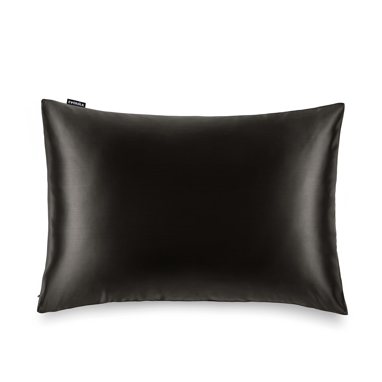 Taie d'oreiller 100% pure soie de mûrier - Noir - Rectangulaire - EVERSILK.fr
