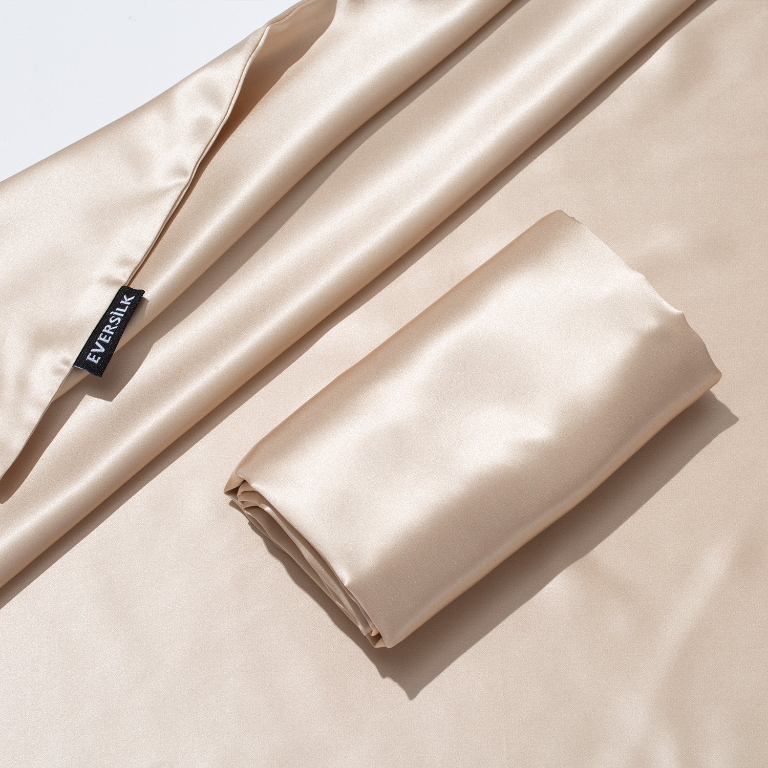 Taie d'oreiller 100% pure soie de mûrier - Champagne - Rectangulaire - EVERSILK.fr