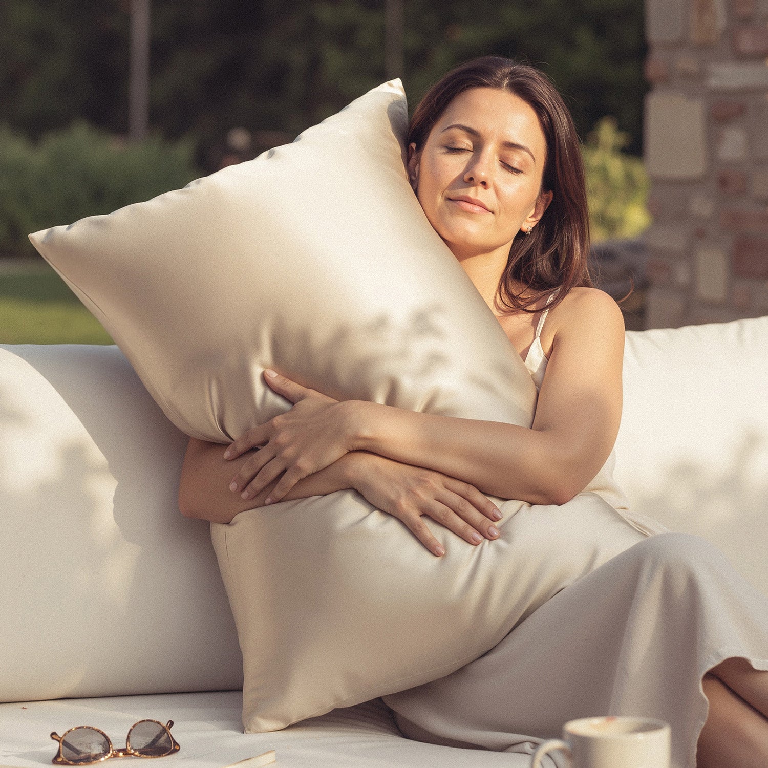 Taie d'oreiller 100% pure soie de mûrier - Champagne - Rectangulaire - EVERSILK.fr