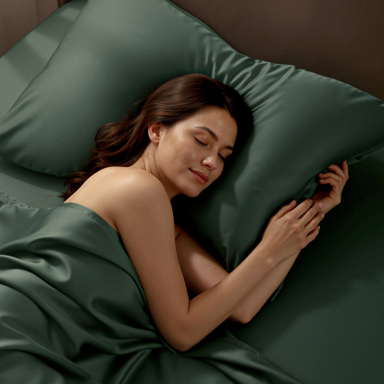 Taie d'oreiller 100% pure soie de mûrier - Vert Foncé - Rectangulaire - EVERSILK.fr