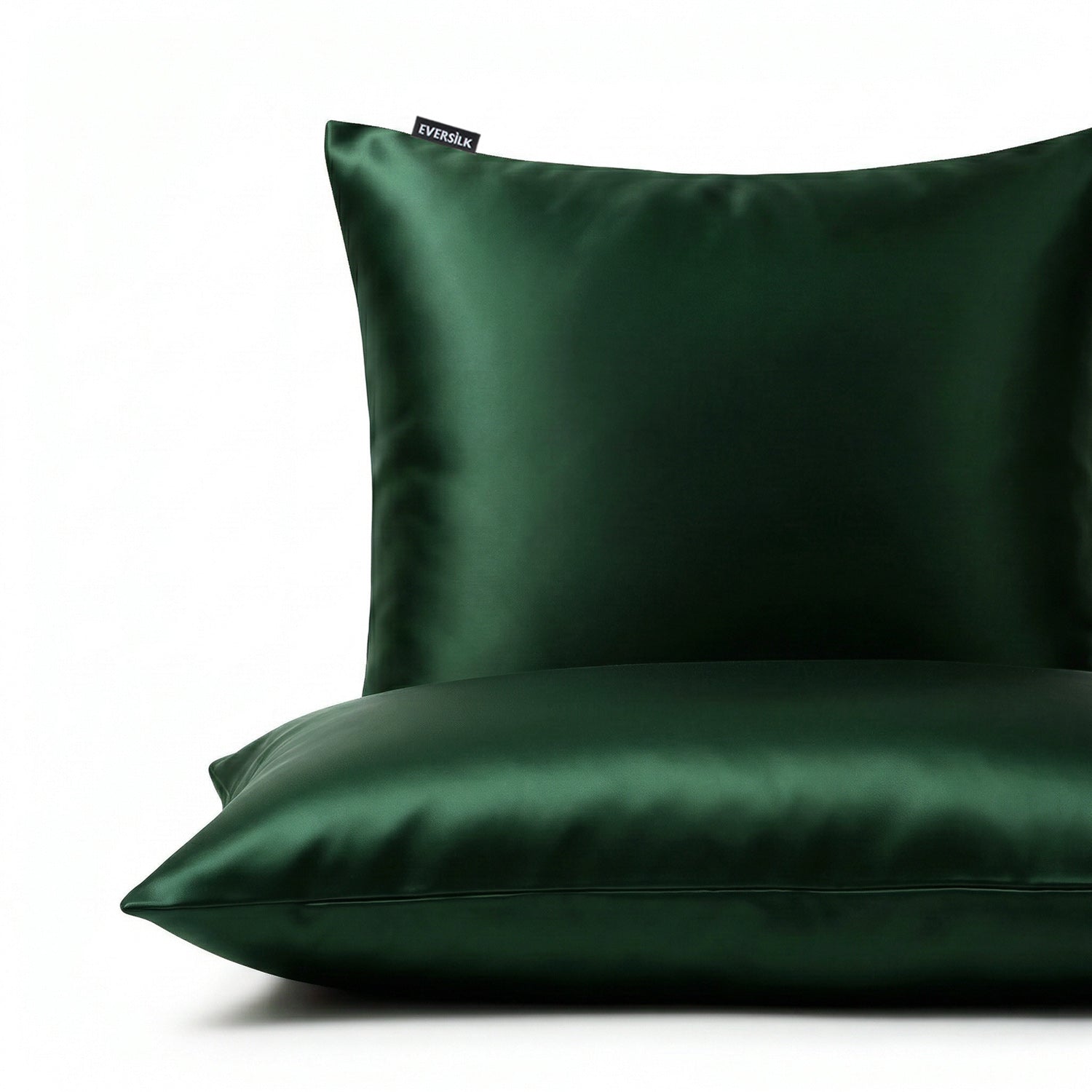 Taie d'oreiller 100% pure soie de mûrier - Vert Foncé - Euro - EVERSILK.fr