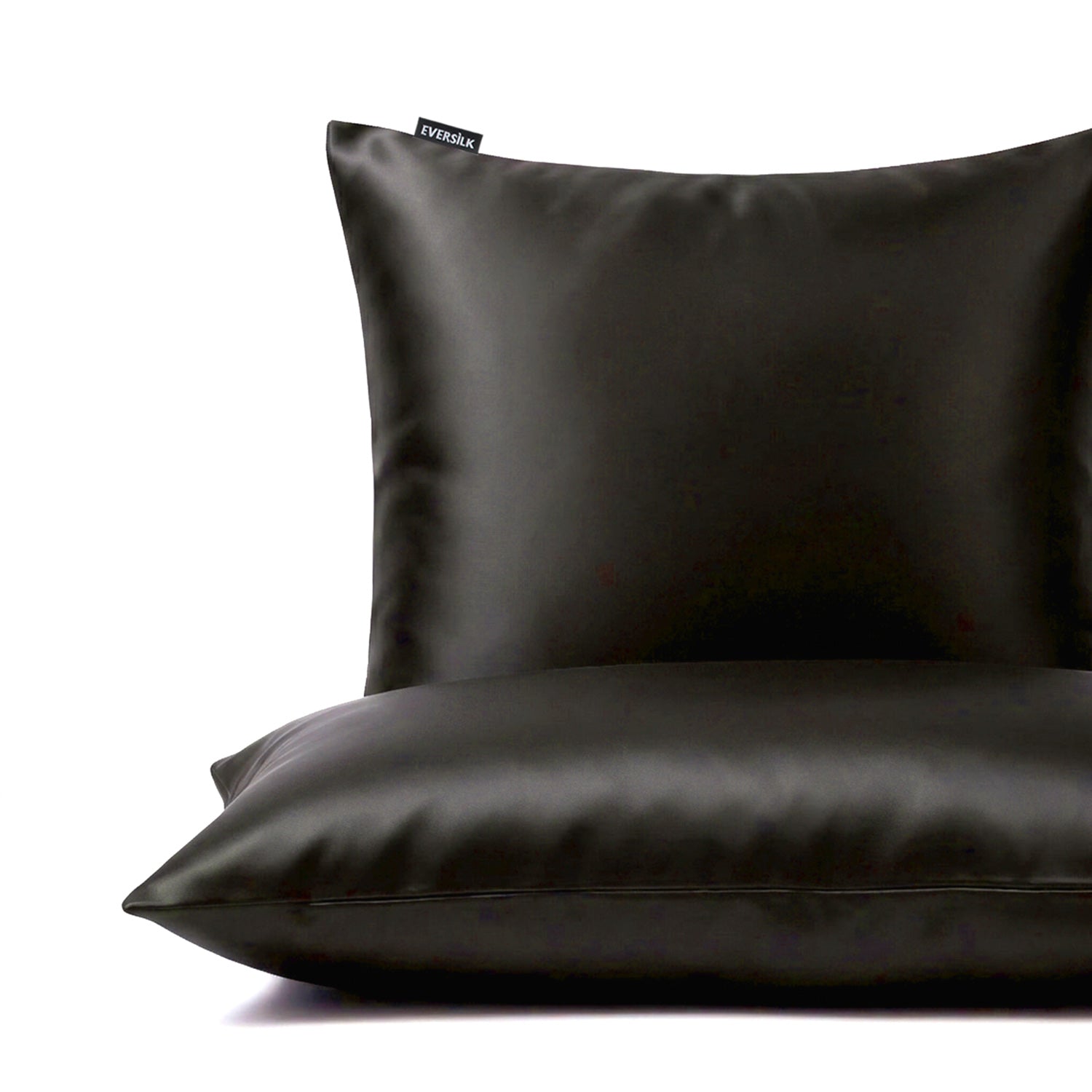 Taie d'oreiller 100% pure soie de mûrier - Gris Foncé - Euro - EVERSILK.fr