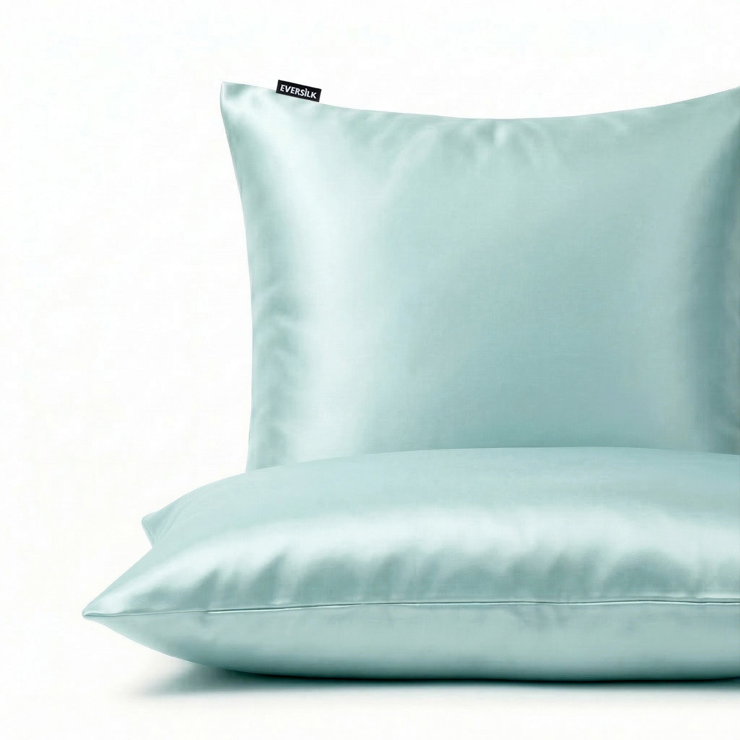 Taie d'oreiller 100% pure soie de mûrier - Vert D'eau - Euro - EVERSILK.fr