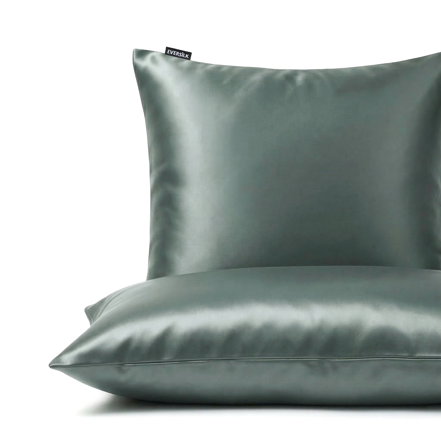 Taie d'oreiller 100% pure soie de mûrier - Gris Ardoise - Euro - EVERSILK.fr