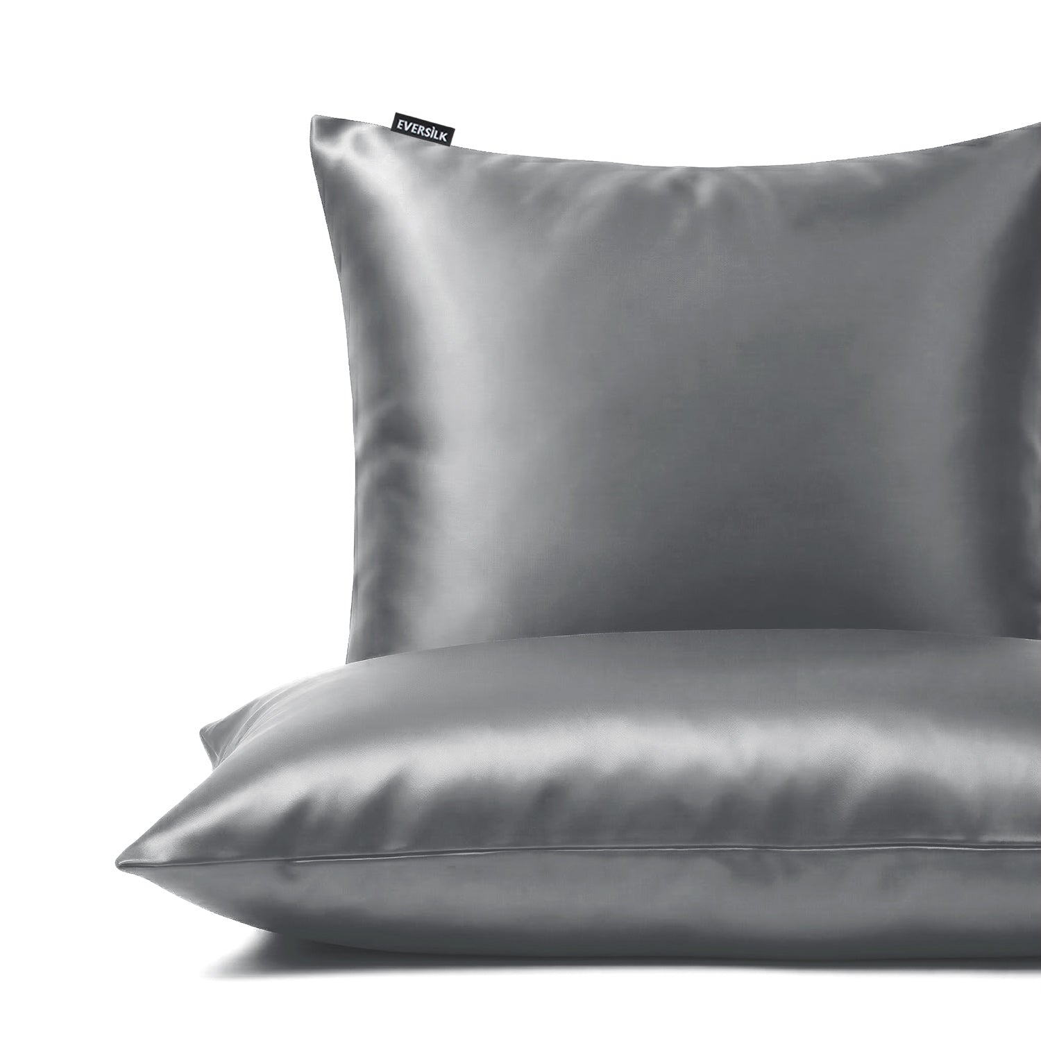 Taie d'oreiller 100% pure soie de mûrier - Gris Ultime - Euro - EVERSILK.fr