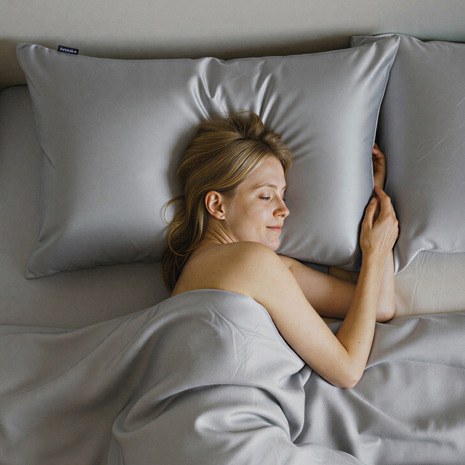 Taie d'oreiller 100% pure soie de mûrier - Gris Perle - Rectangulaire - EVERSILK.fr