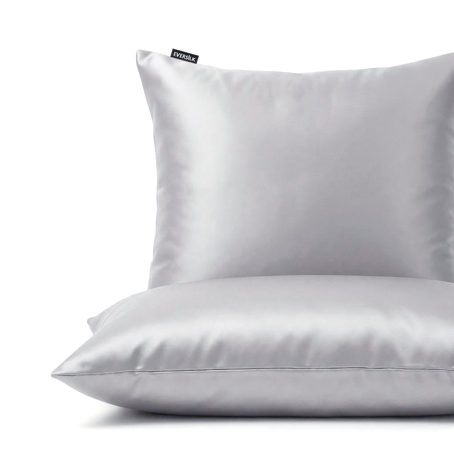 Taie d'oreiller 100% pure soie de mûrier - Gris Perle - Euro - EVERSILK.fr