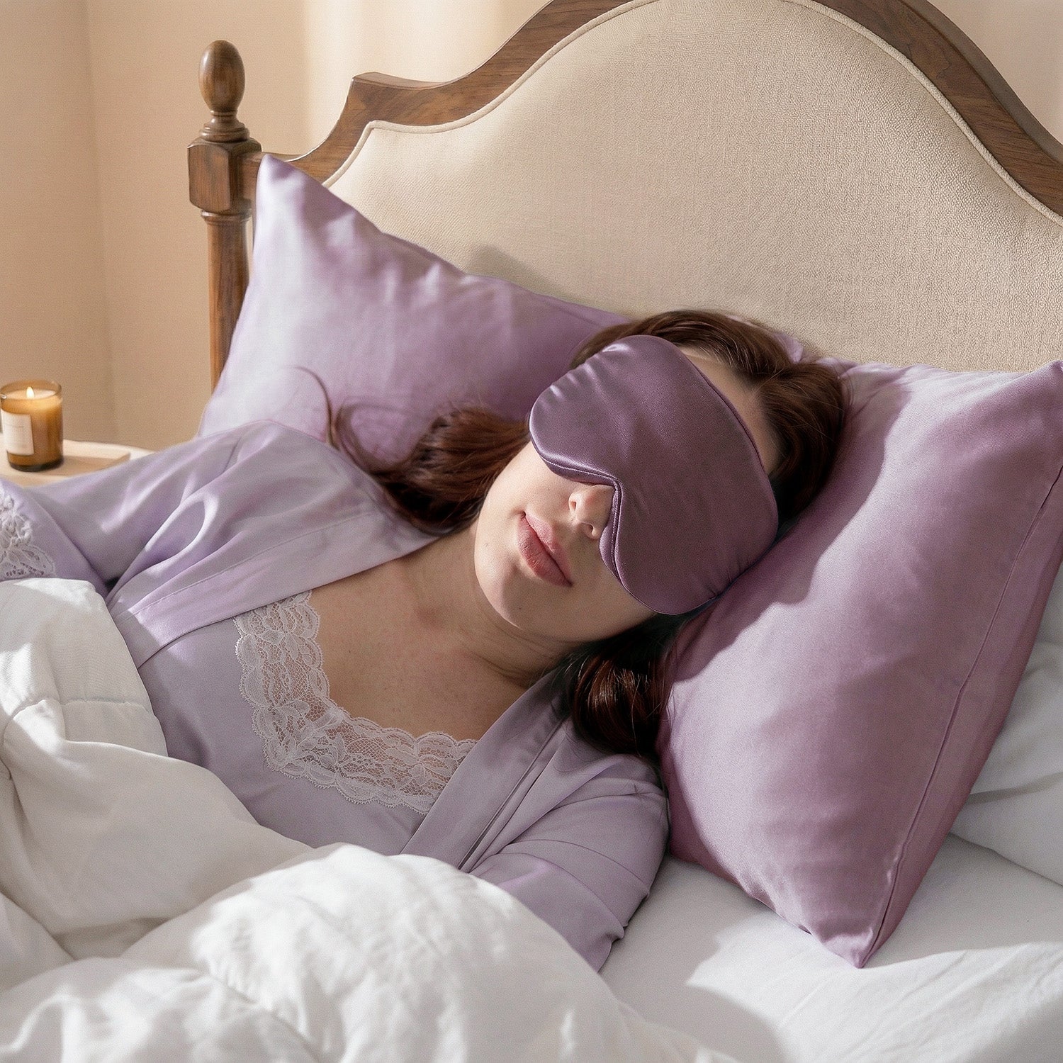 Masque de nuit en soie EVERSILK – Prune - EVERSILK.fr