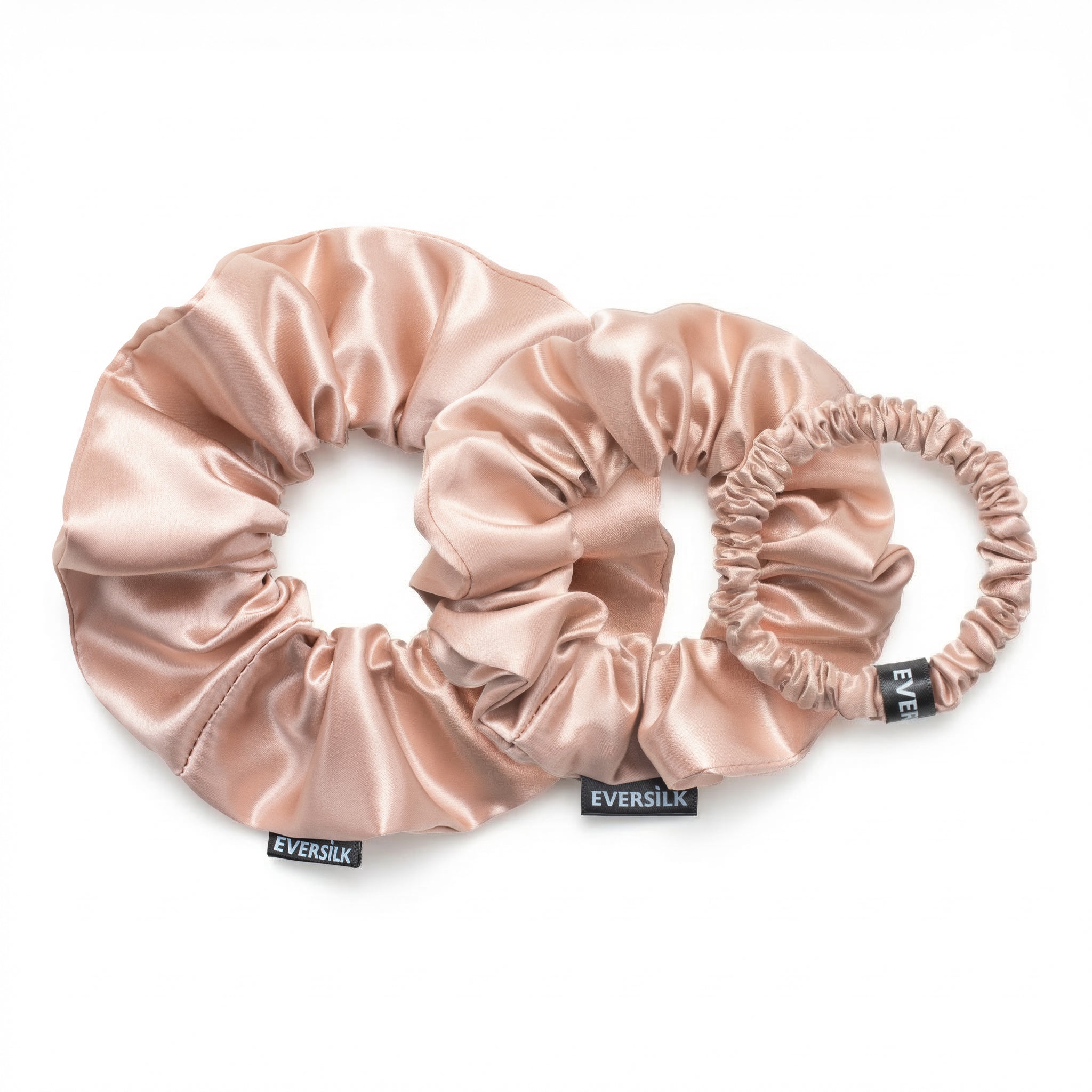 Trio de chouchous – Vieux rose - EVERSILK.fr