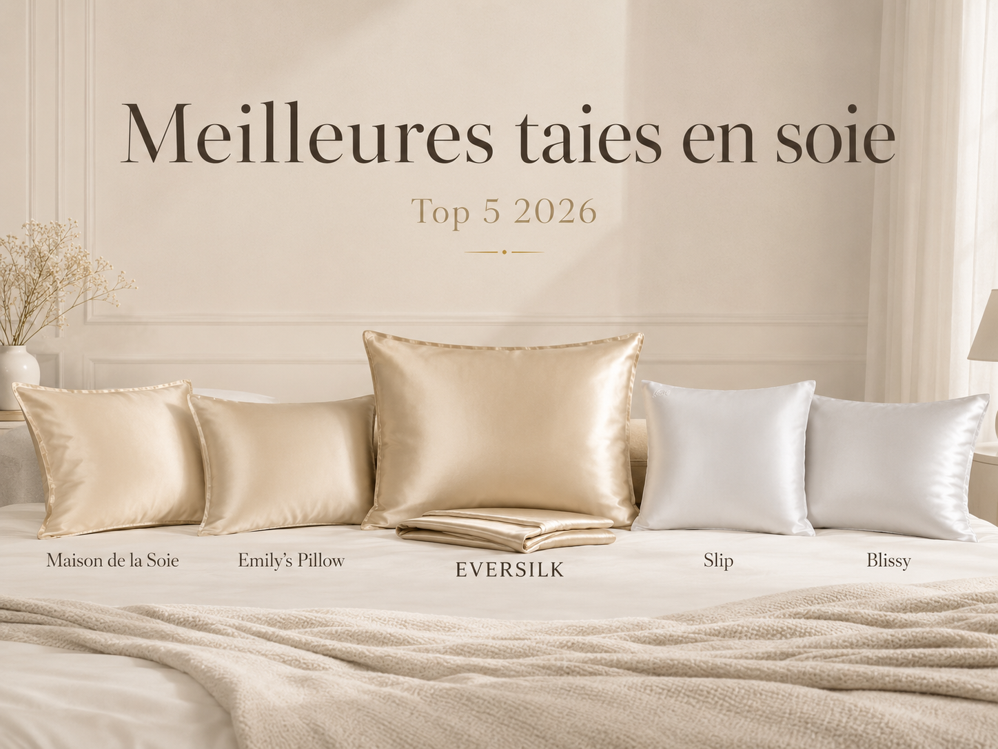 Sélection des meilleures taies d’oreiller en soie présentées dans le comparatif 2026