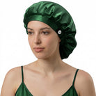 Bonnet de nuit en soie – Vert Foncé