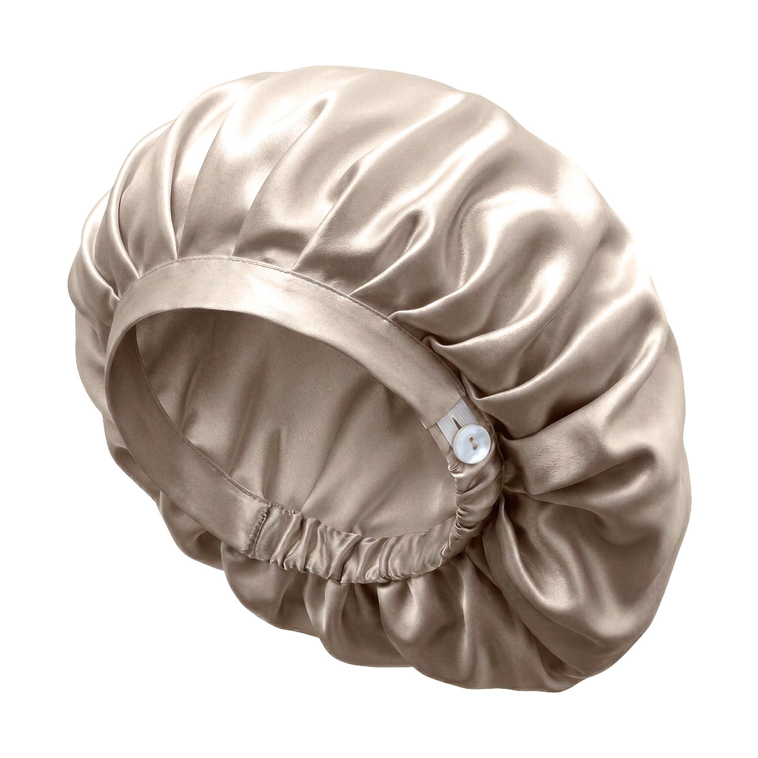 Bonnet de nuit en soie – Sable