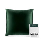 Taie d'oreiller 100% pure soie de mûrier - Vert Foncé - Euro - EVERSILK.fr