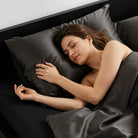 Taie d'oreiller 100% pure soie de mûrier - Noir - Rectangulaire - EVERSILK.fr