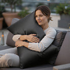 Taie d'oreiller 100% pure soie de mûrier - Noir - Rectangulaire - EVERSILK.fr