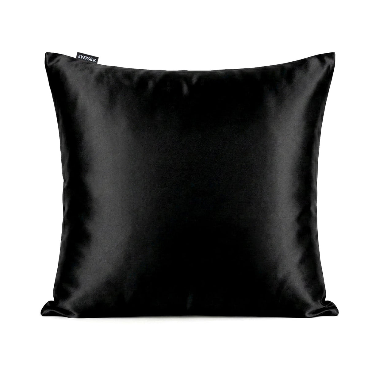Taie d'oreiller 100% pure soie de mûrier - Noir - Euro - EVERSILK.fr
