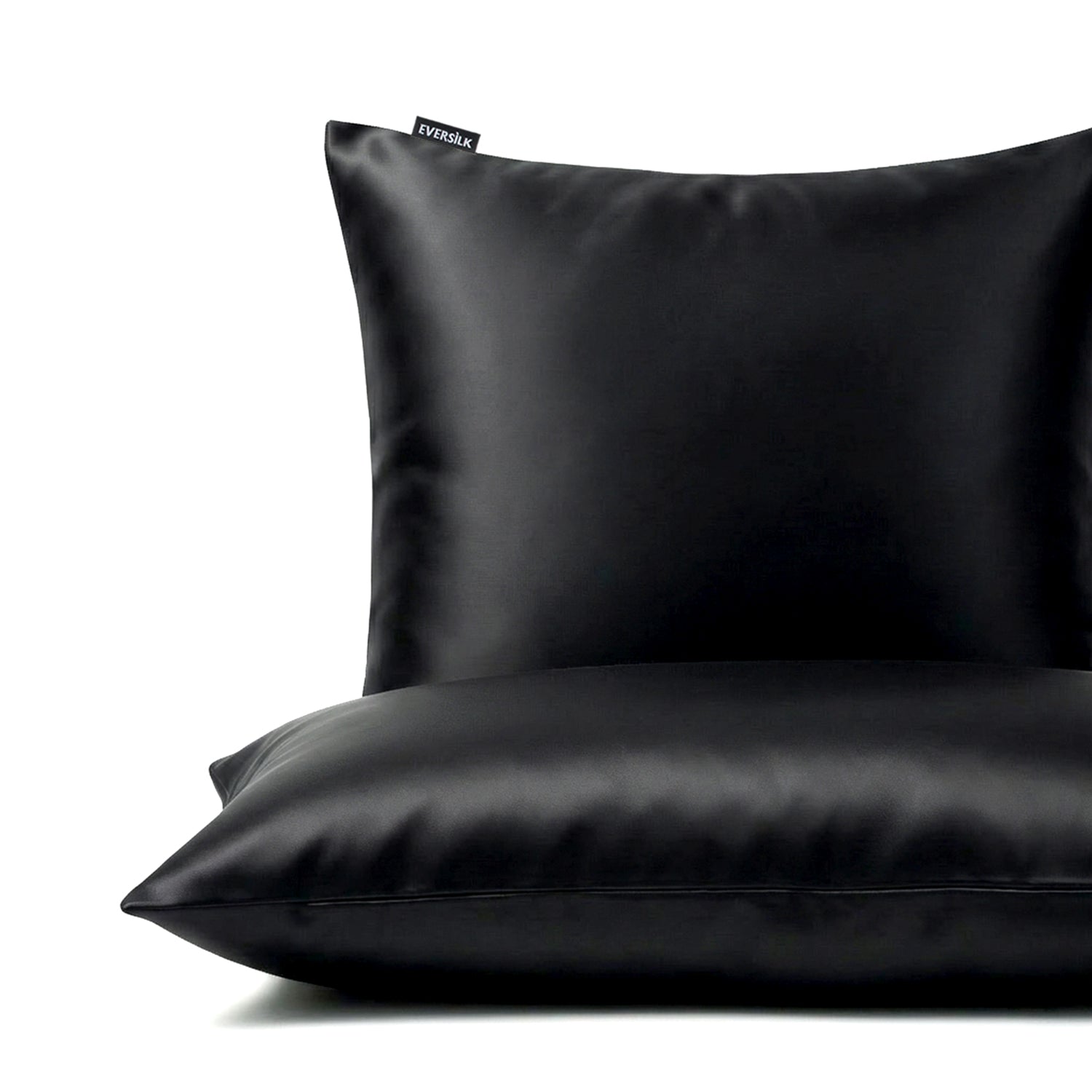 Taie d'oreiller 100% pure soie de mûrier - Noir - Euro - EVERSILK.fr
