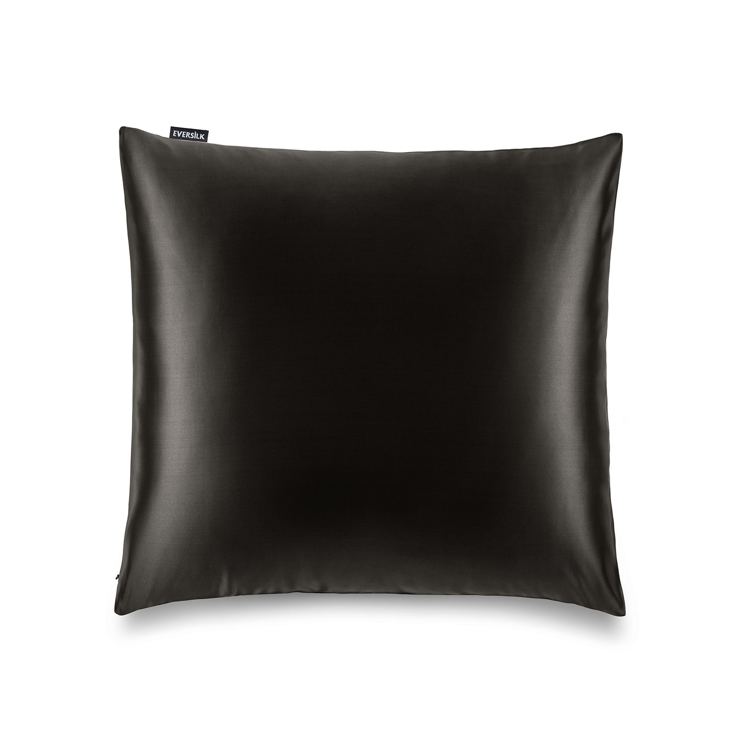 Taie d'oreiller 100% pure soie de mûrier - Noir - Euro - EVERSILK.fr