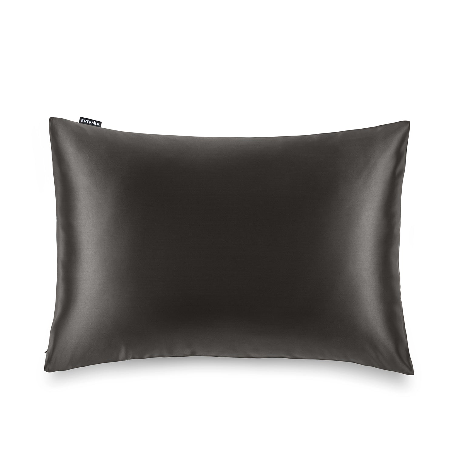 Taie d'oreiller 100% pure soie de mûrier - Gris Foncé - Rectangulaire - EVERSILK.fr