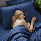 Taie d'oreiller 100% pure soie de mûrier - Bleu Marine - Rectangulaire - EVERSILK.fr