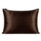 Taie d'oreiller 100% pure soie de mûrier - Chocolat - Rectangulaire - EVERSILK.fr