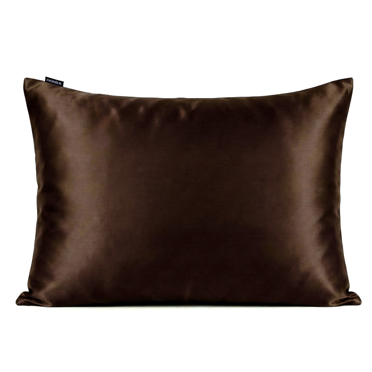 Taie d'oreiller 100% pure soie de mûrier - Chocolat - Rectangulaire - EVERSILK.fr