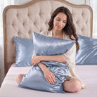 Taie d'oreiller 100% pure soie de mûrier - Bleu Pâle - Rectangulaire - EVERSILK.fr
