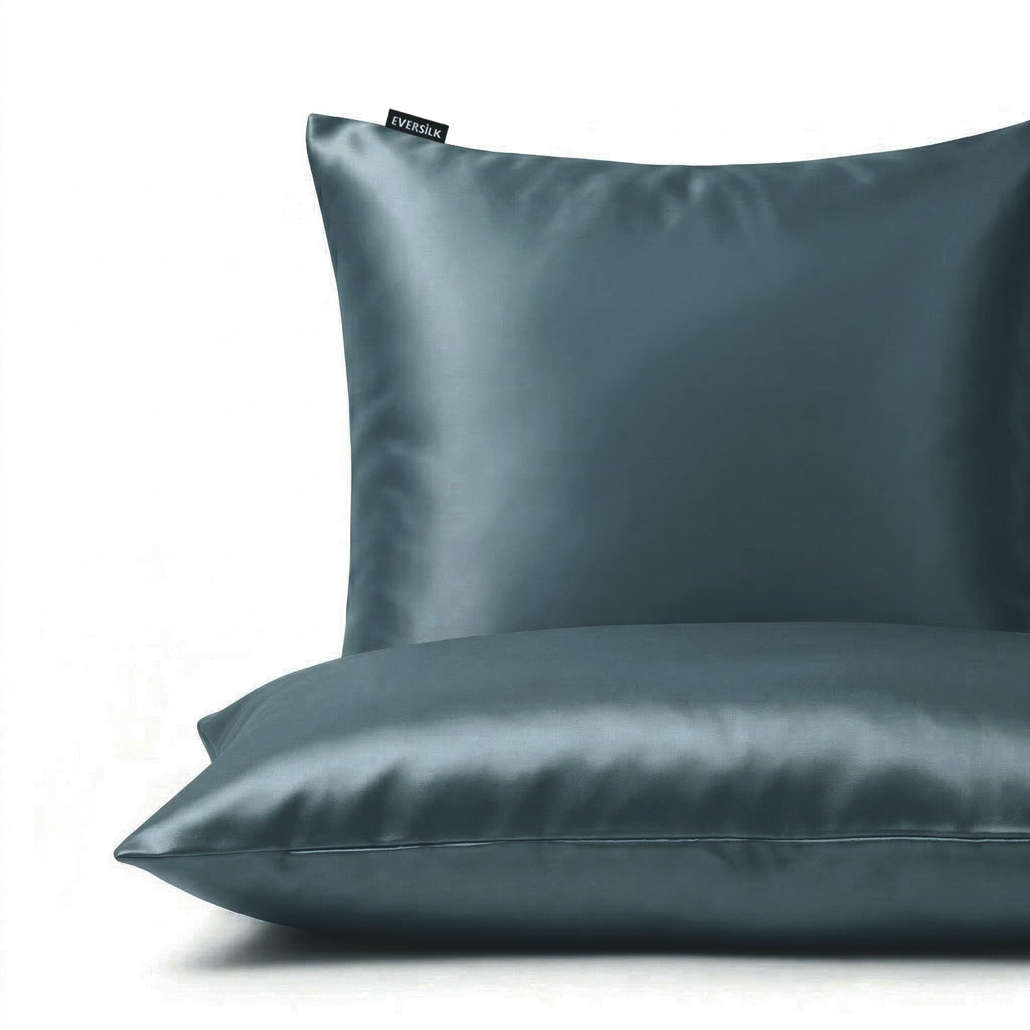Taie d'oreiller 100% pure soie de mûrier - Bleu Windward - Euro - EVERSILK.fr