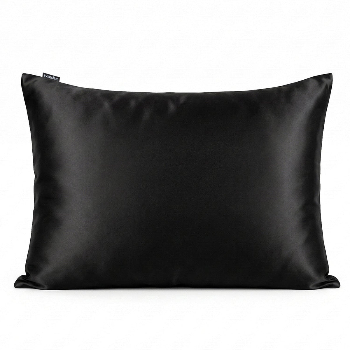 Taie d'oreiller 100% pure soie de mûrier - Noir - Rectangulaire - EVERSILK.fr