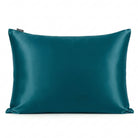 Taie d'oreiller 100% pure soie de mûrier - Bleu Sarcelle Cristallin - Rectangulaire - EVERSILK.fr