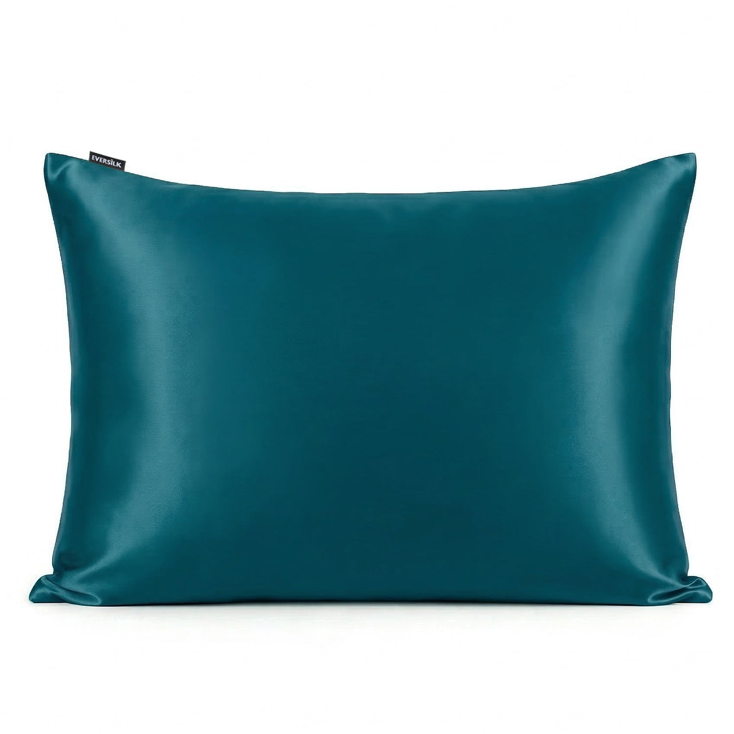 Taie d'oreiller 100% pure soie de mûrier - Bleu Sarcelle Cristallin - Rectangulaire - EVERSILK.fr