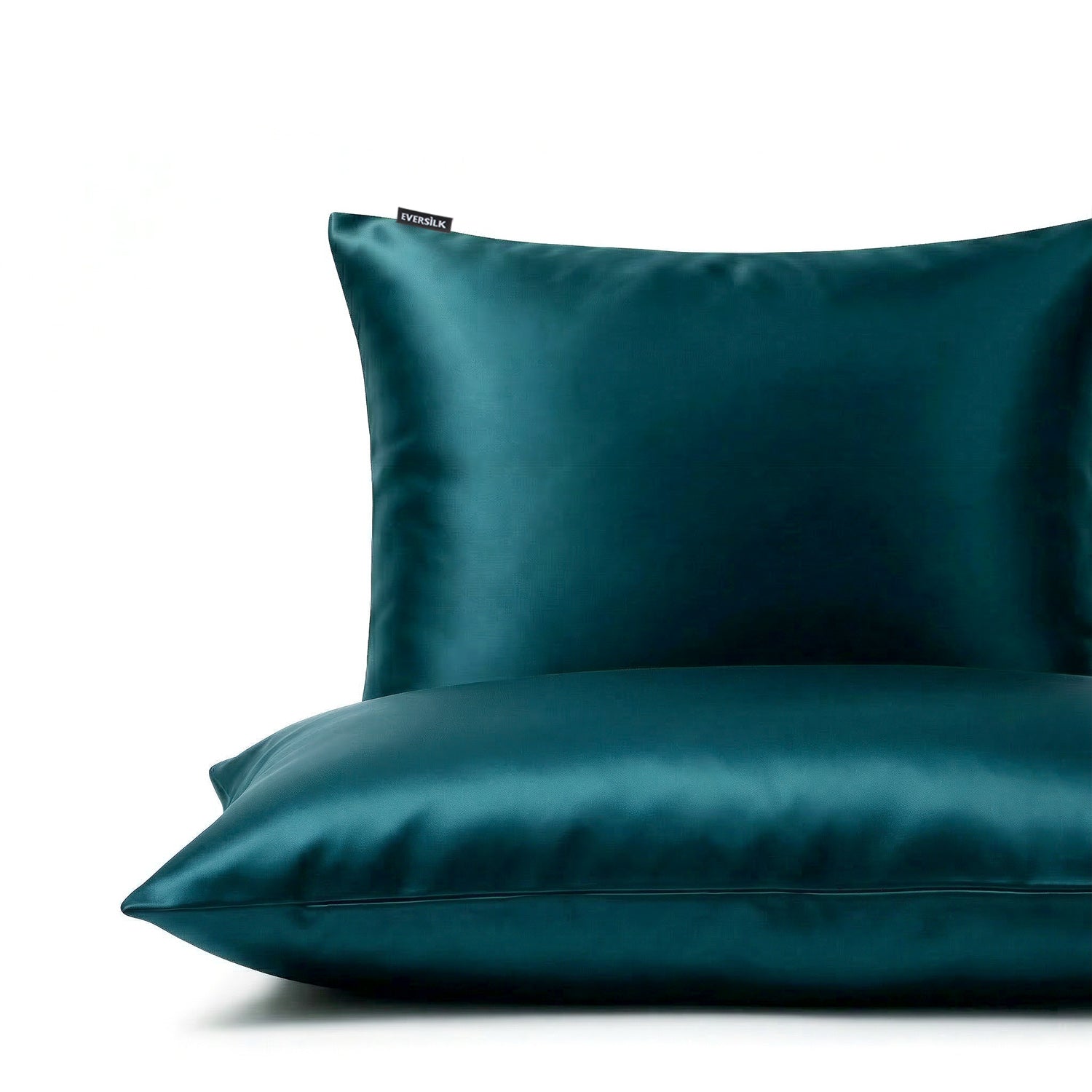 Taie d'oreiller 100% pure soie de mûrier - Bleu Sarcelle Cristallin - Rectangulaire - EVERSILK.fr