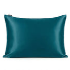 Taie d'oreiller 100% pure soie de mûrier - Bleu Sarcelle Cristallin - Rectangulaire - EVERSILK.fr