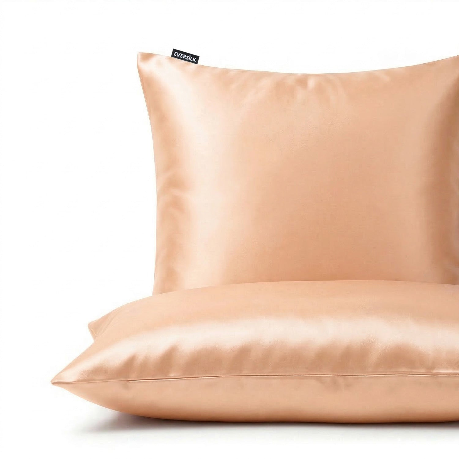 Taie d'oreiller 100% pure soie de mûrier - Abricot - Euro - EVERSILK.fr