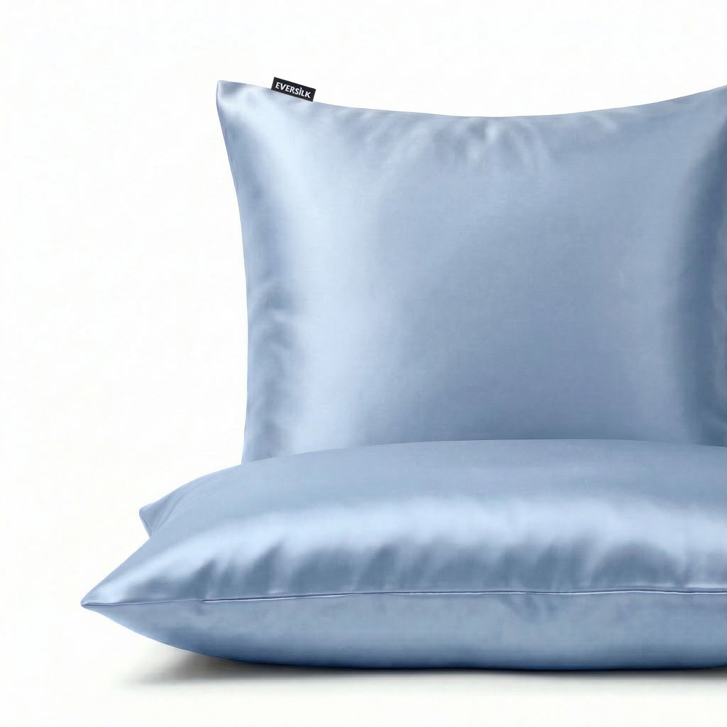 Taie d'oreiller 100% pure soie de mûrier - Bleu Pâle - Euro - EVERSILK.fr