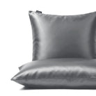 Taie d'oreiller 100% pure soie de mûrier - Gris Ultime - Euro - EVERSILK.fr