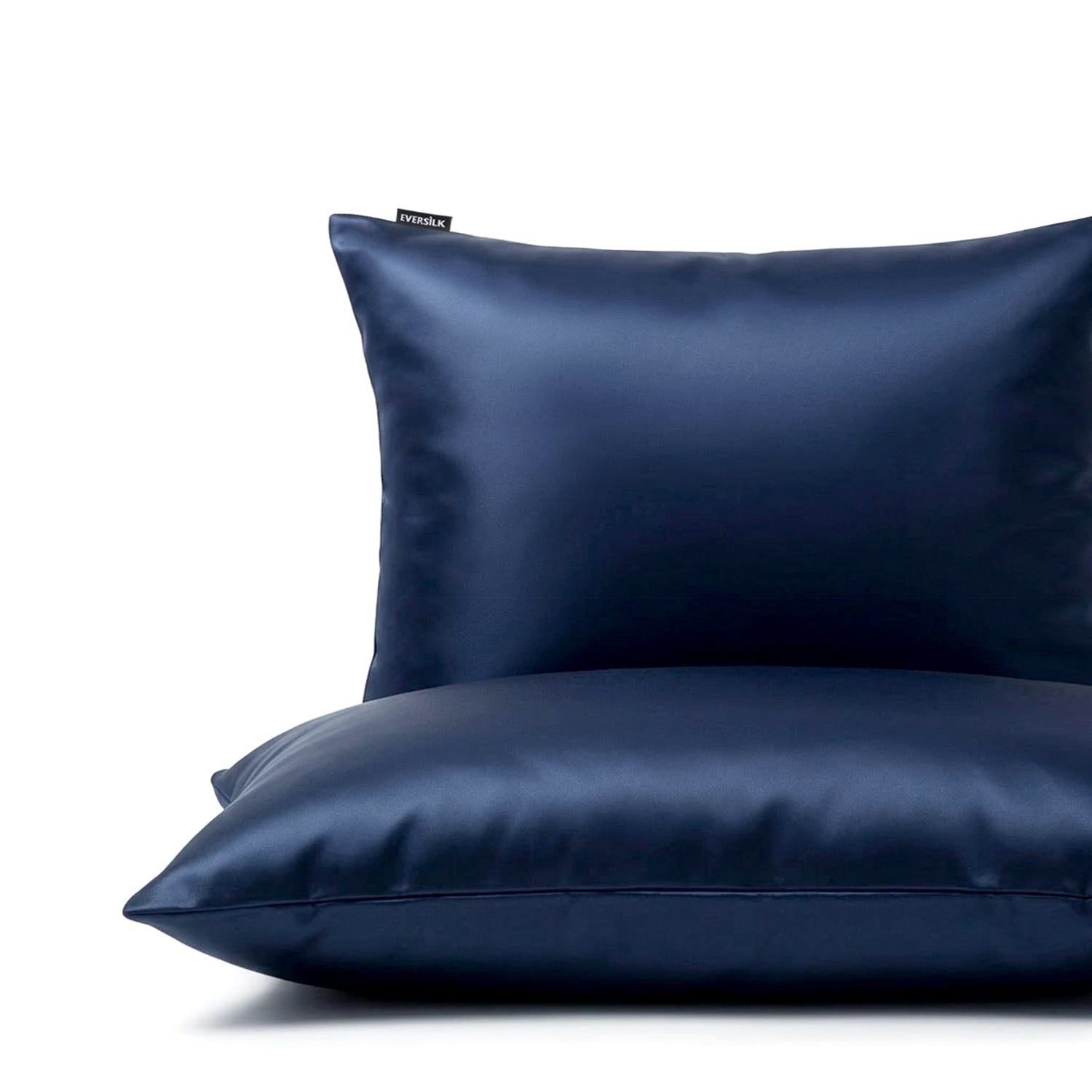 Taie d'oreiller 100% pure soie de mûrier - Bleu Marine - Rectangulaire - EVERSILK.fr