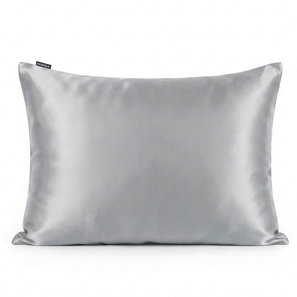 Taie d'oreiller 100% pure soie de mûrier - Gris Perle - Rectangulaire - EVERSILK.fr