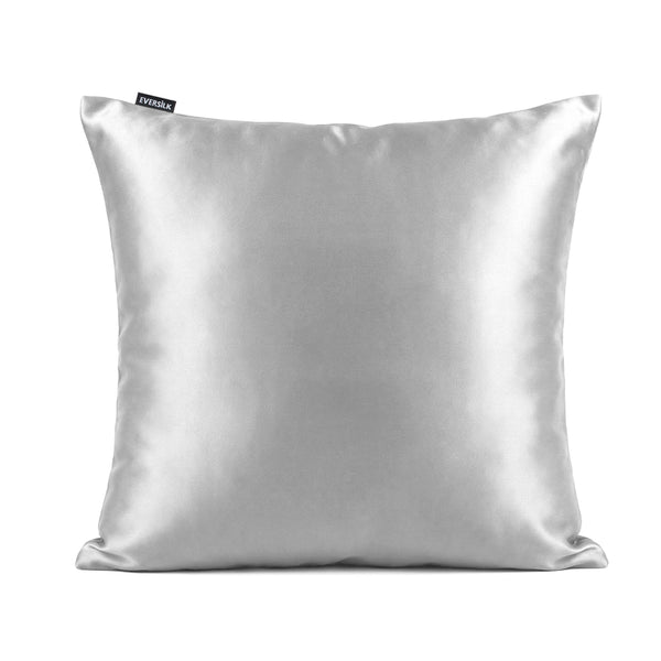 Taie d'oreiller 100% pure soie de mûrier - Gris Perle - Euro - EVERSILK.fr