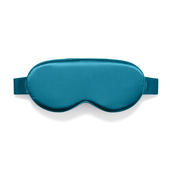 Masque de nuit en soie EVERSILK – Bleu Sarcelle Cristallin - EVERSILK.fr