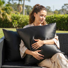 Taie d'oreiller 100% pure soie de mûrier - Noir - Euro - EVERSILK.fr