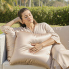 Taie d'oreiller 100% pure soie de mûrier - Champagne - Euro - EVERSILK.fr