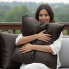 Taie d'oreiller 100% pure soie de mûrier - Gris Foncé - Euro - EVERSILK.fr