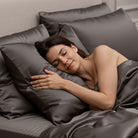 Taie d'oreiller 100% pure soie de mûrier - Gris Foncé - Euro - EVERSILK.fr