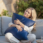 Taie d'oreiller 100% pure soie de mûrier - Bleu Marine - Euro - EVERSILK.fr