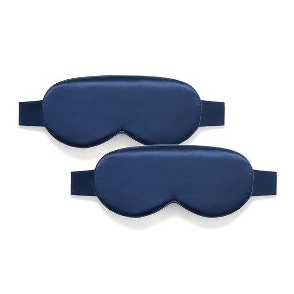 Masque de nuit 3D en soie – Marine