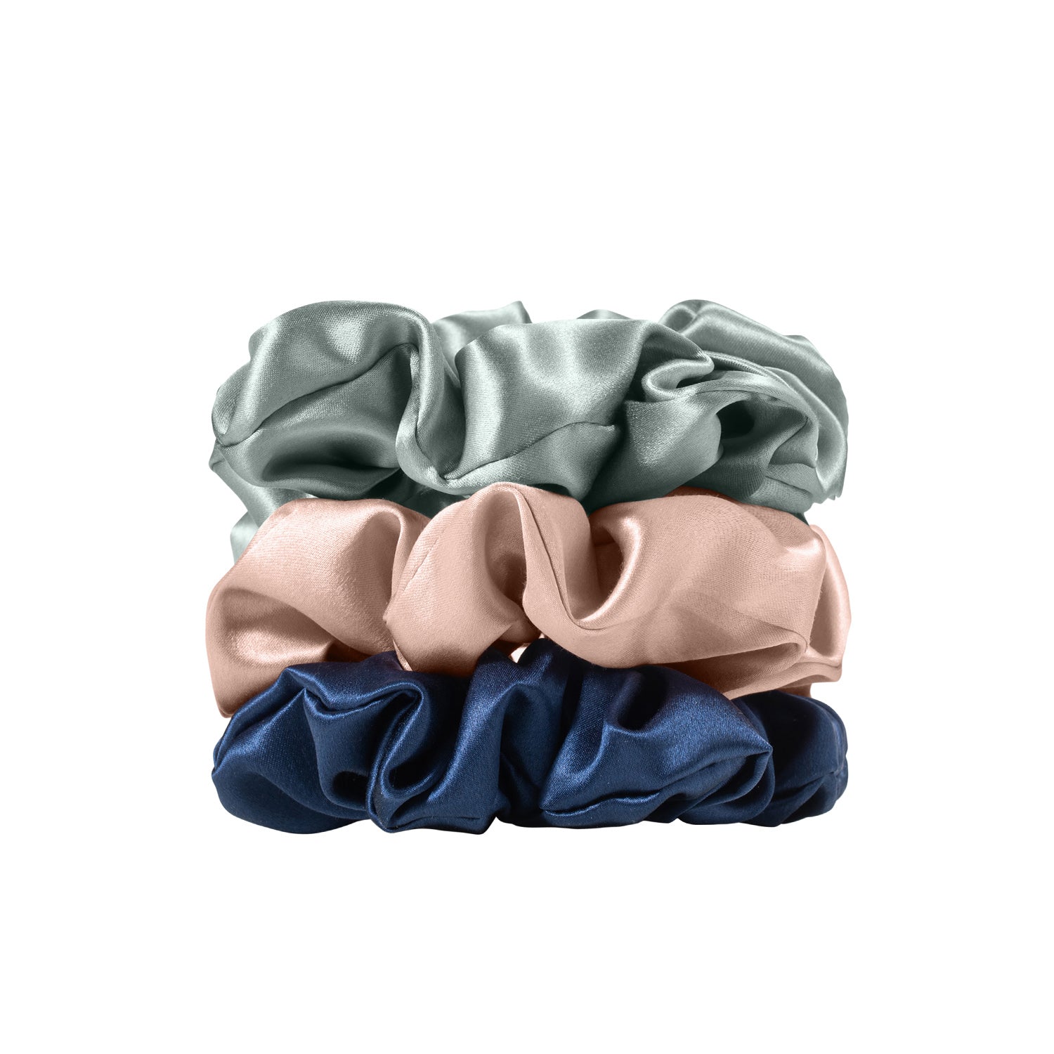 Trio de chouchous – Gris ardoise, Marine & Vieux rose - EVERSILK.fr