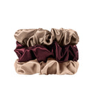 Trio de chouchous – Taupe clair, Burgundy & Pivoine - EVERSILK.fr